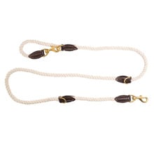 180cm Leather & Cotton Rope Dog Lead